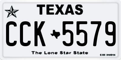 TX license plate CCK5579