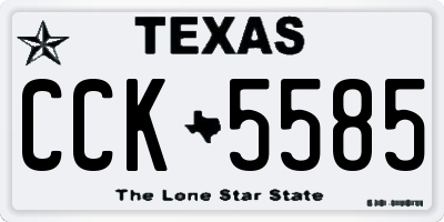 TX license plate CCK5585