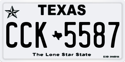 TX license plate CCK5587
