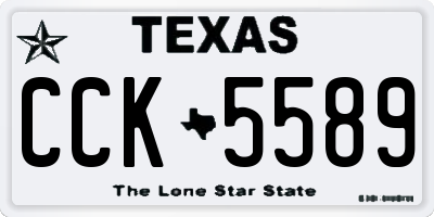 TX license plate CCK5589