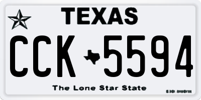 TX license plate CCK5594