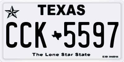 TX license plate CCK5597