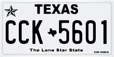 TX license plate CCK5601