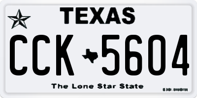 TX license plate CCK5604