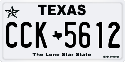 TX license plate CCK5612