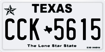 TX license plate CCK5615