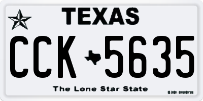 TX license plate CCK5635