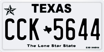 TX license plate CCK5644
