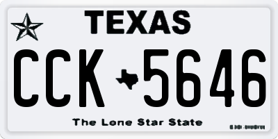 TX license plate CCK5646
