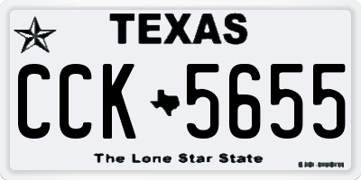 TX license plate CCK5655