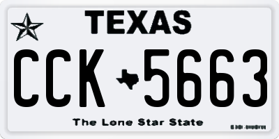 TX license plate CCK5663