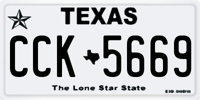TX license plate CCK5669