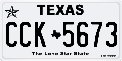TX license plate CCK5673