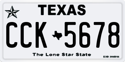 TX license plate CCK5678