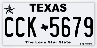 TX license plate CCK5679