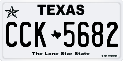 TX license plate CCK5682