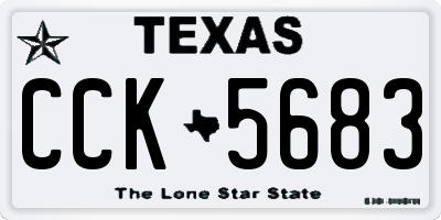 TX license plate CCK5683