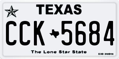TX license plate CCK5684