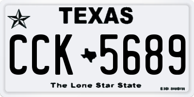 TX license plate CCK5689