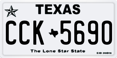 TX license plate CCK5690
