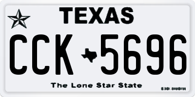 TX license plate CCK5696