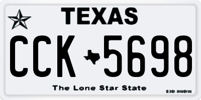 TX license plate CCK5698