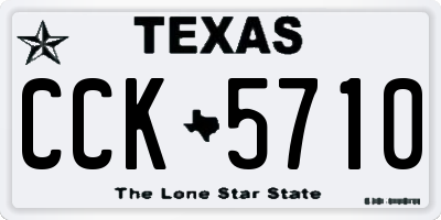 TX license plate CCK5710