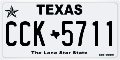 TX license plate CCK5711