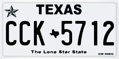 TX license plate CCK5712