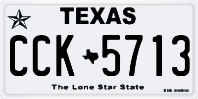 TX license plate CCK5713