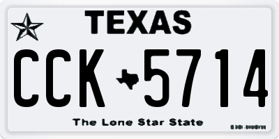 TX license plate CCK5714