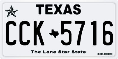 TX license plate CCK5716