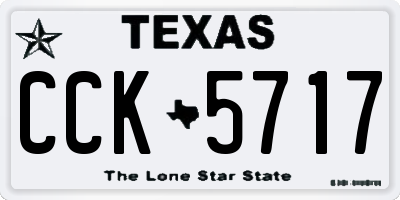 TX license plate CCK5717