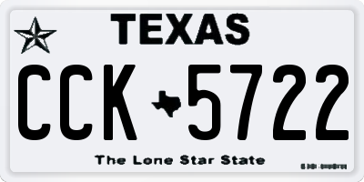 TX license plate CCK5722