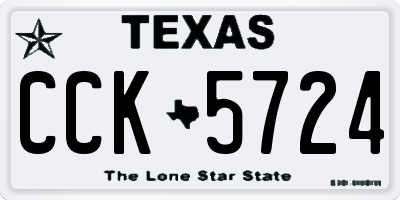 TX license plate CCK5724
