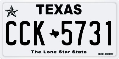 TX license plate CCK5731