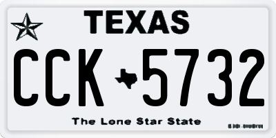 TX license plate CCK5732