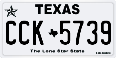 TX license plate CCK5739