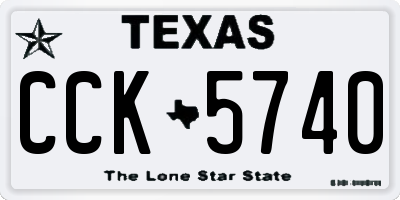 TX license plate CCK5740