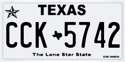 TX license plate CCK5742
