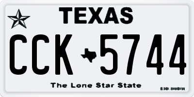 TX license plate CCK5744