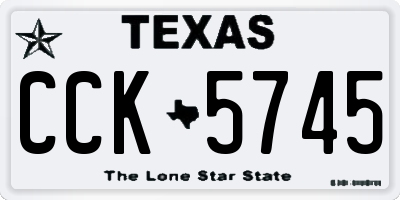 TX license plate CCK5745