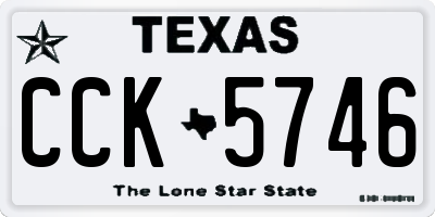 TX license plate CCK5746