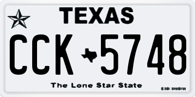 TX license plate CCK5748