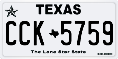 TX license plate CCK5759