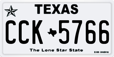TX license plate CCK5766