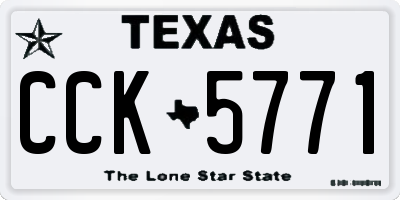 TX license plate CCK5771