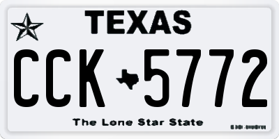 TX license plate CCK5772