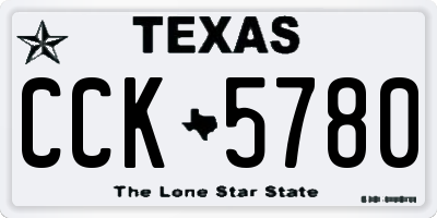 TX license plate CCK5780