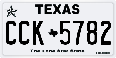 TX license plate CCK5782